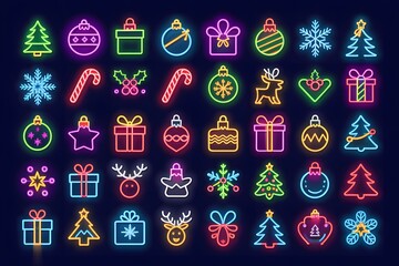 Obraz premium Glowing candy cane bauble star symbol vector high resolution picture