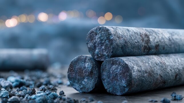 Rare minerals powering AI revolution, lithium cobalt mining, futuristic industry