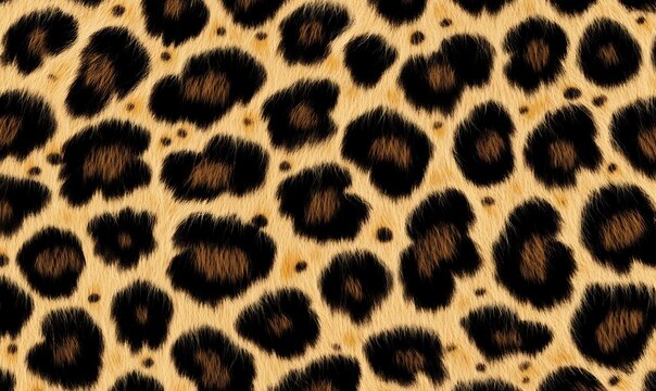Leopard fur pattern seamless texture background for art and design.