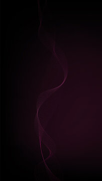Dark abstract mobile wallpaper with purple gradient and dotted wave design