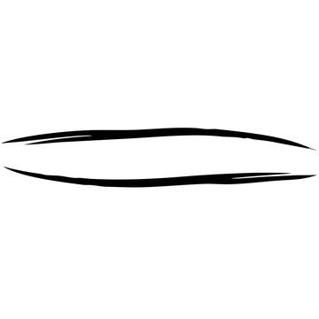 Two Parallel Curved Black Lines Against Black Background Silhouette