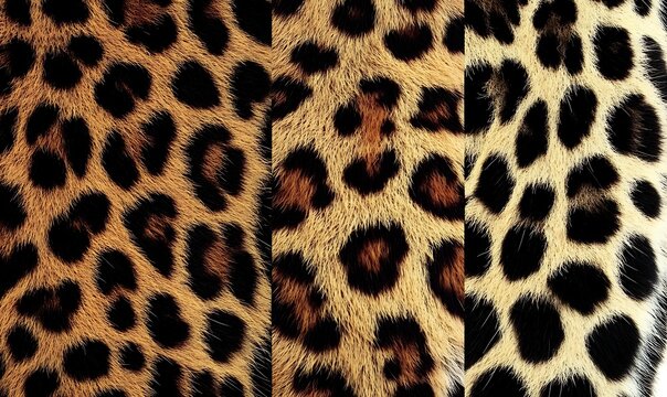Close up leopard fur pattern with spots in natural jungle environment background.