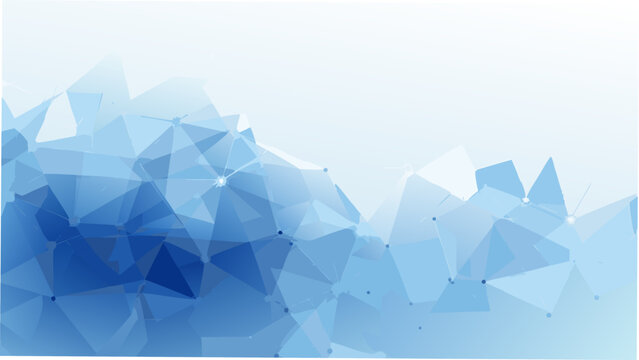 Blue geometric pattern with intersecting lines and varying shades a modern abstract background polygon polyhedral triangles shapes light dark gradient contemporary