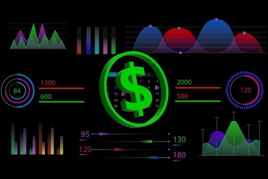 logos of currencies. the dollar  currency logo. 3d illustrations.