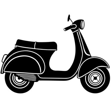 vintage scooter vector