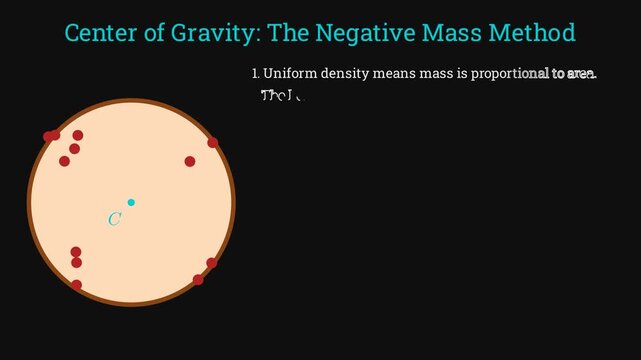 Center of gravity- the negative mass method