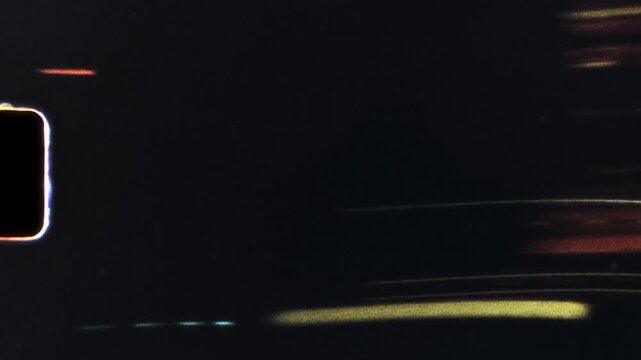4K Slow Shutter Speed Night Lights on 8mm Film Cinematic Background