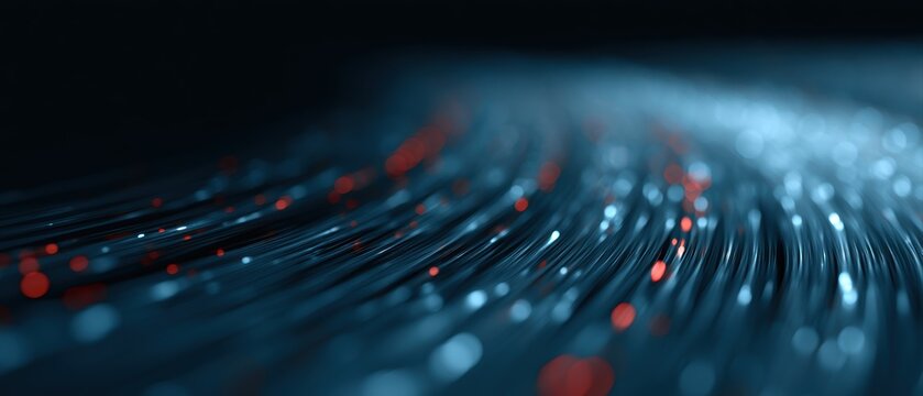 AI generated data stream abstract, futuristic business technology layout
