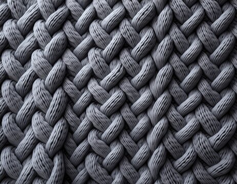 grey knitted texture cable knit pattern wool yarn close up image textile background knitting texture