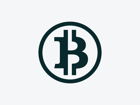 Bitcoin logo symbol cryptocurrency vector icon