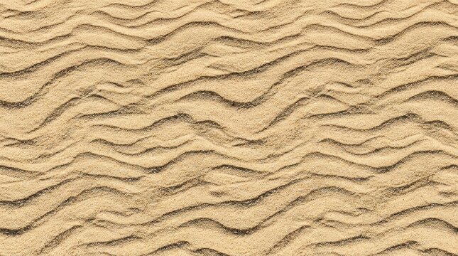 Golden desert sand ripples texture, natural wind-blown sand dunes pattern, seamless beige sandy beach background for summer travel designs