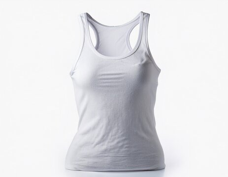 white tank top isolated on white background