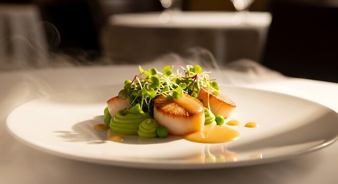 Close up of a delicious salmon and broccoli dish.