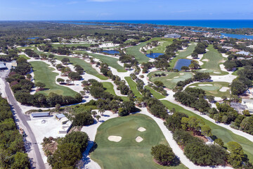 aerial view of golf course © Bruce