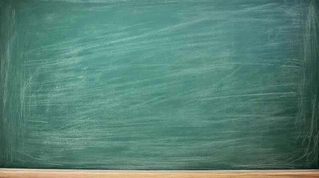 Blank chalkboard in a classroom ready for lessons and learning in a school setting during the daytime