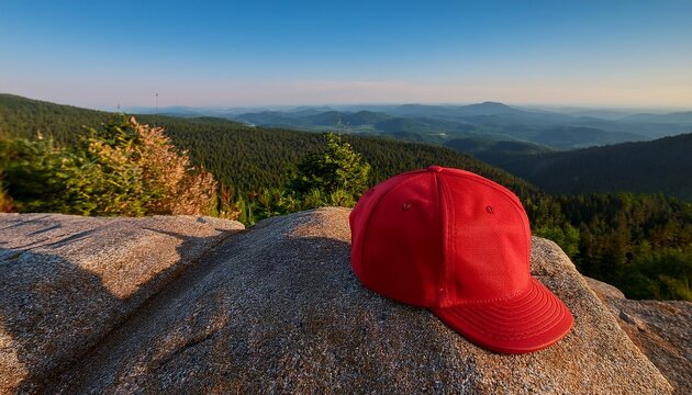 crimson peak a modern vibrant red cap featuring a mesh design for breathability and an adjustable fit ready for outdoor adventures