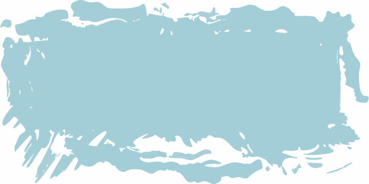 Turquoise Paint Stroke Texture Horizontal Brush Mark With Rough Edges