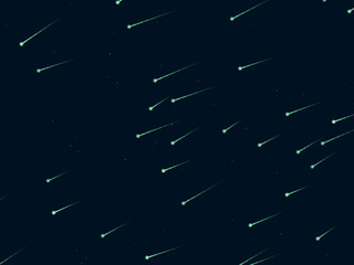 Streaking Meteors Space Cosmic Night Design © iushakovsky