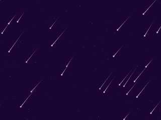 Dramatic Meteor Shower Starfield Vector Background © iushakovsky