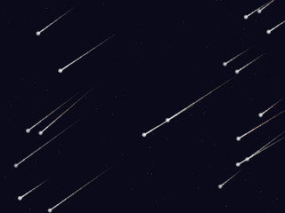 Dramatic Meteor Shower Starfield Vector Background © iushakovsky