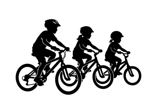 bike ride, parents and children, family outing, cycling family, healthy lifestyle, recreation, sports activity, outdoor fun, childhood, boys and girls, biking kids, family sport, weekend activity, nat