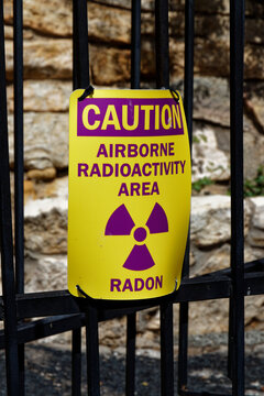 Caution: Airborne Radon Radioactivity Area Warning Sign