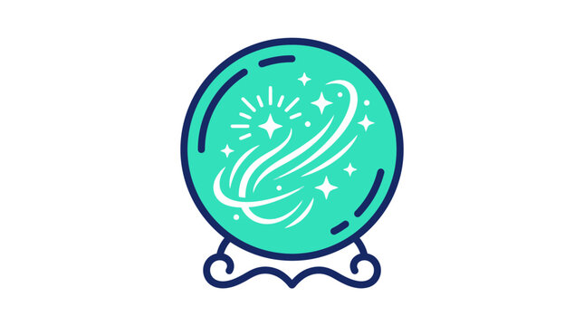 Crystal Ball with Magic Sparkles.