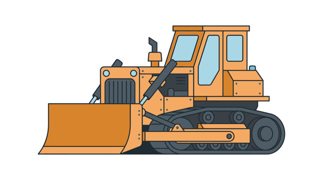Bulldozer Construction Heavy Equipment Vehicle.