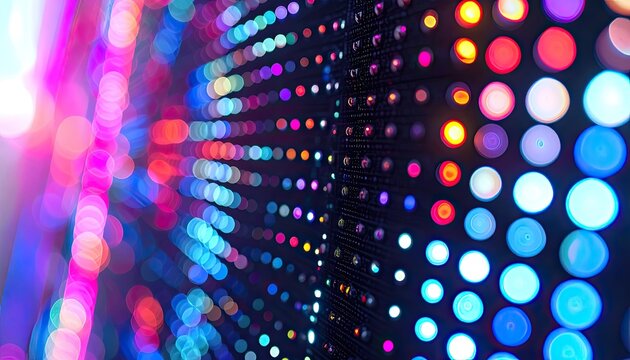 A vibrant display of bokeh lights in various colors.