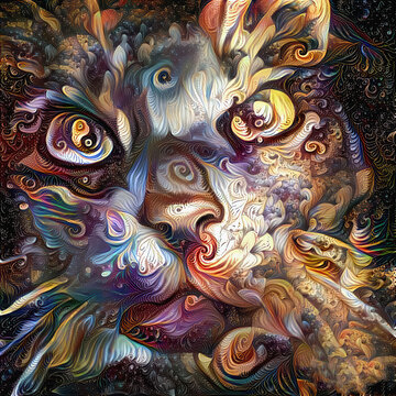 beautuful psychedelic cat