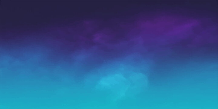Abstract Blue Sky Background with Clouds, Sunlight Rays and Clear Atmospheric Weather Scene