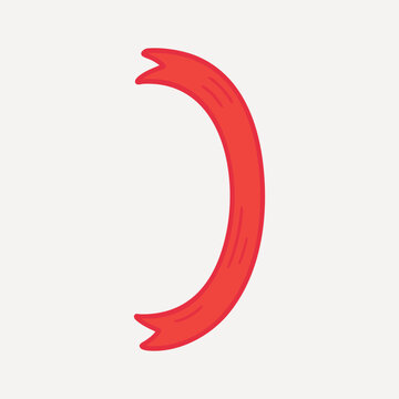 Red cartoon sausage illustration vector