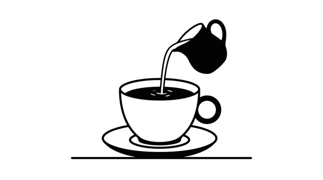 Coffee pouring into a cup.