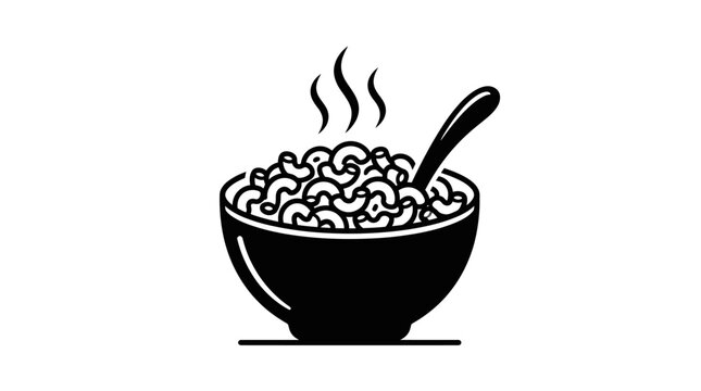 Hot Cereal in a Bowl.