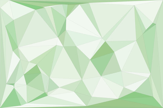 Abstract light green geometric pattern with random triangles and polygons background illustration.