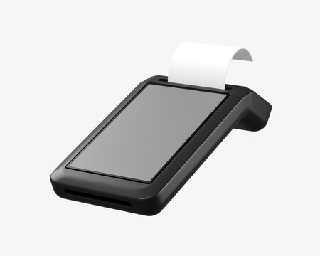 3D payment terminal, element illustration