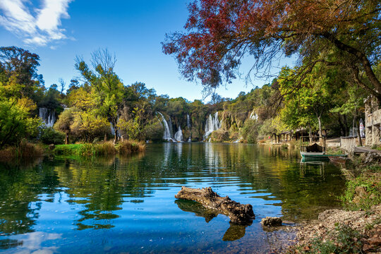 Kravice Waterfall in Bosnia and Herzegovina. Long exposure.