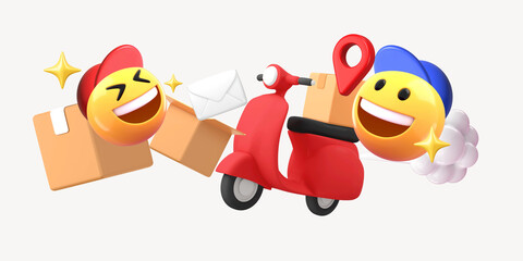 Naklejka premium 3D delivery service, element illustration