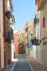 Obraz premium Historic and Colorful Streets of Villajoyosa Old Town, Spain