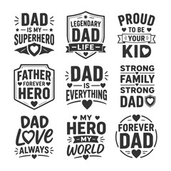 Fototapeta premium Father’s Day Premium SVG Bundle with Vintage Typography