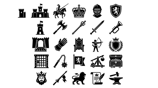 Medieval Coat of Arms Symbols.