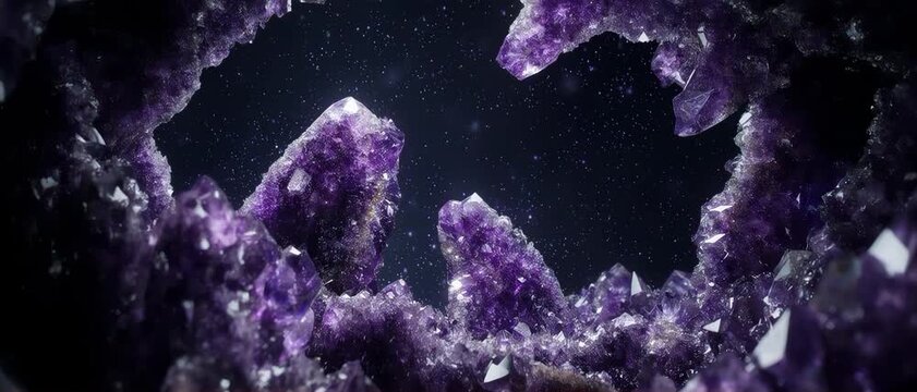 Abstract Human Stomach Represented as a Glowing Crystal Cave