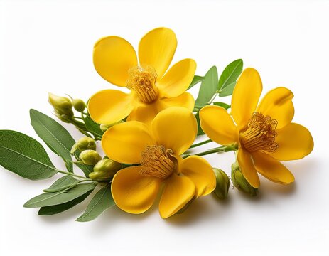 senna flower isolated on white background