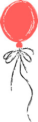 Obraz premium Balloon With Ribbon Sketch