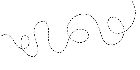 Naklejka premium Abstract dotted line illustrating a smooth, continuous, and flowing curve with a sense of gentle movement and organic form