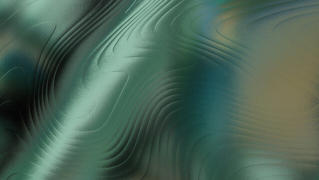Abstract flowing organic wavy lines forming an intricate textured surface with depth and subtle gradients of blue and green hues
