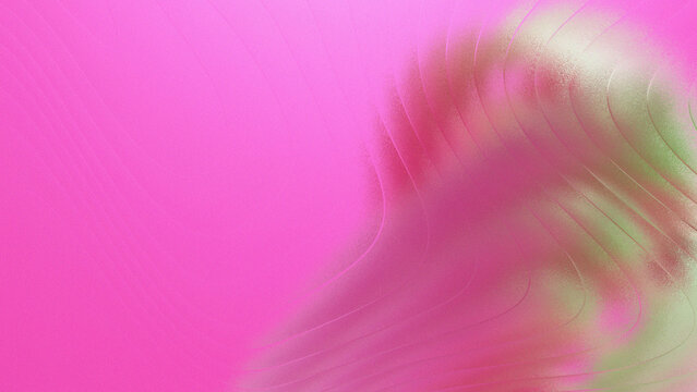 Abstract pink and green gradient background with wavy lines and curves  modern artistic design element