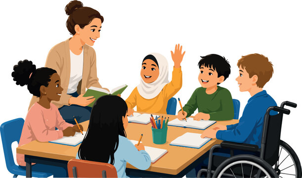 Vsai teacher educating diverse students in inclusive classroom environment
