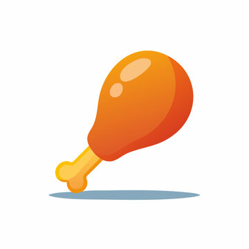 Cartoon Chicken Leg Icon