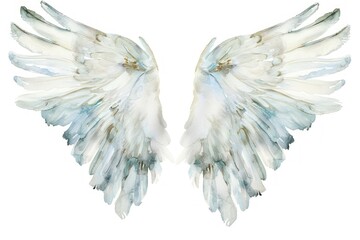 Obraz premium Elegant watercolor angel wings illustration